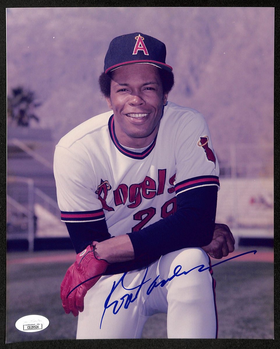 Rod Carew HOF California Angels Signed/Autographed 8x10 Photo JSA 197945
