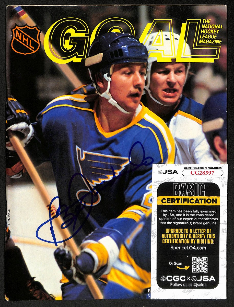 Bernie Federko St. Louis Blues Signed/Autographed Goal Magazine JSA 197281