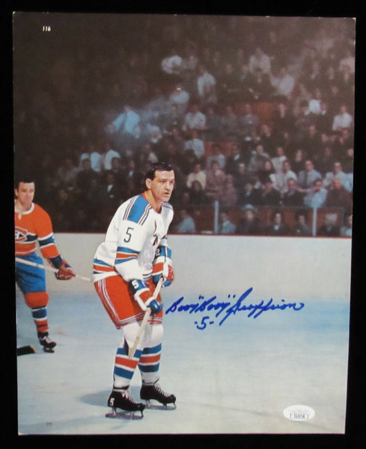 Bernie Geoffrion HOF Signed/Auto 10x12 Magazine Photo NY Rangers JSA 197544
