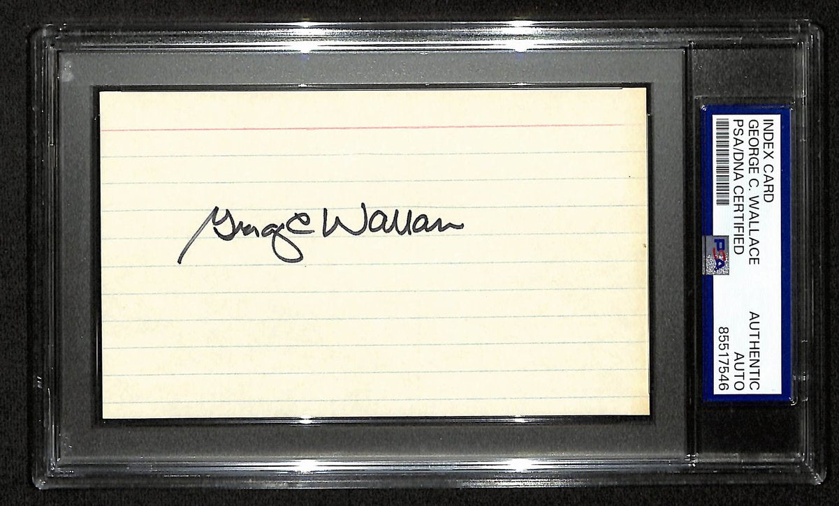 George C. Wallace Signed/Auto 3x5 Index Card Alabama Governor PSA/DNA 197031
