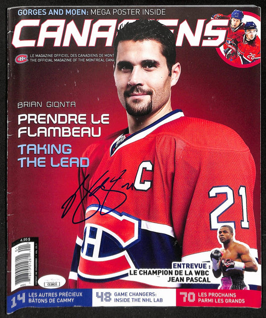 Brian Gionta Montreal Canadiens Signed Les Canadiens Magazine JSA 198184