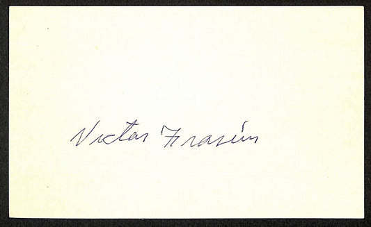 Victor Frazier Chicago White Sox d.1977 Signed/Autographed 3x5 Index Card 197625