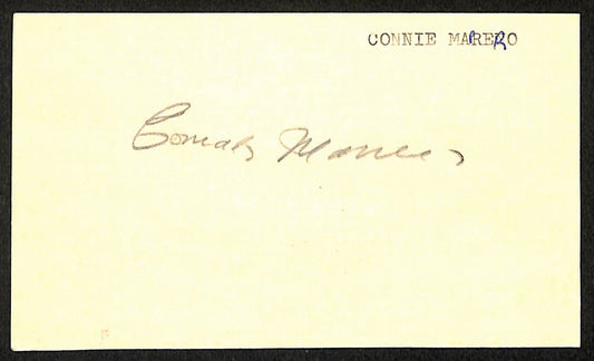 Connie Marrero Chicago Cubs d.2014  Signed/Autographed 3x5 Index Card 197627