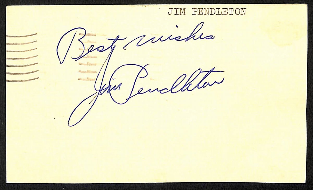 Jim Pendleton Pittsburgh Pirates d.1996 Signed/Autographed GPC 197629