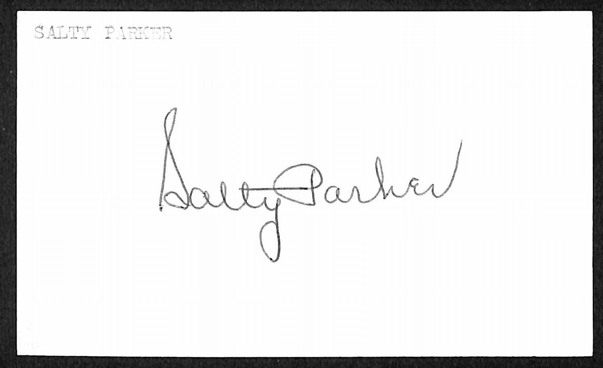 Salty Parker New York Mets d.1992 Signed/Autographed 3x5 Index Card 197637