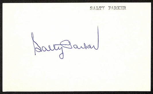 Salty Parker New York Mets d.1992 Signed/Autographed 3x5 Index Card 197638
