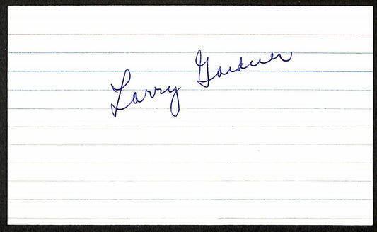 Larry Gardner Boston Red Sox d.1977 Signed/Autographed 3x5 Index Card 197639