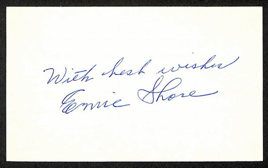 Ernie Shore Red Sox/Yankees d.1980 Signed/Autographed 3x5 Index Card 197643