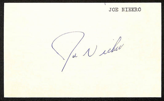 Joe Niekro Houston Astros d.2006 Signed/Autographed 3x5 Index Card 197648