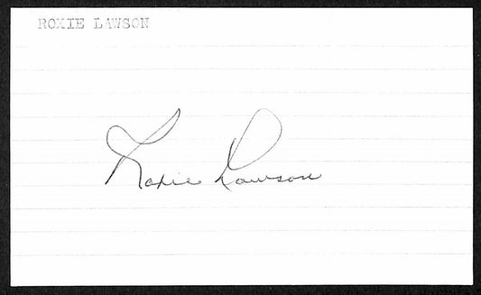 Roxie Lawson Detroit Tigers d.1977 Signed/Autographed 3x5 Index Card 197655
