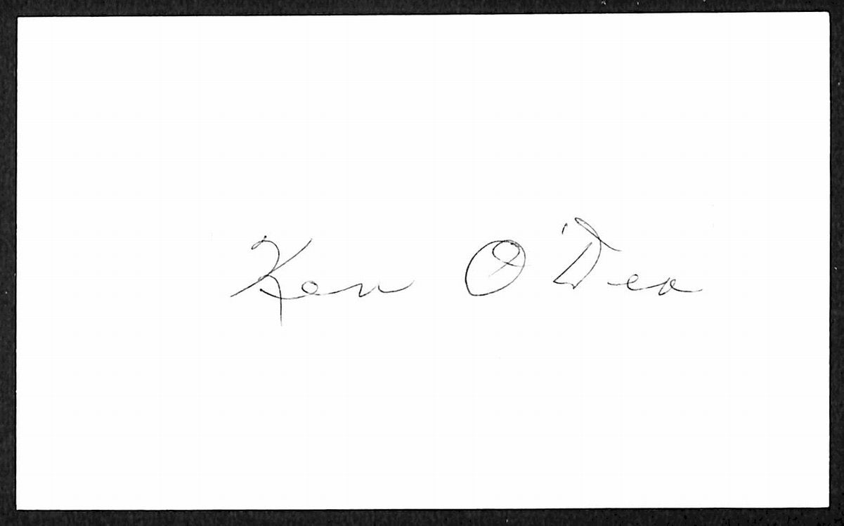 Ken O'Dea St. Louis Cardinals d.1984 Signed/Autographed Cut on Card 197657