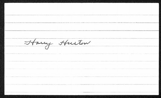 Harry Huston Philadelphia Phillies d.1969 Signed/Auto 3x5 Index Card 197663