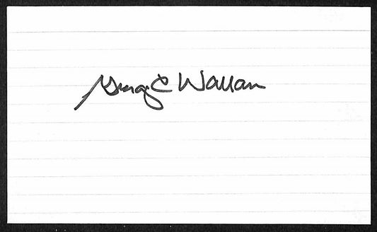 George C. Wallace Alabama Governor d.1998 Signed/Auto 3x5 Index Card 197676