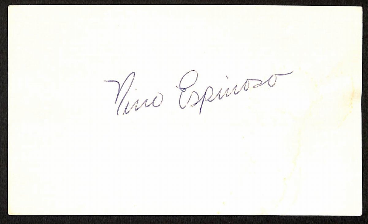 Nino Espinosa Philadelphia Phillies d.1987 Signed/Auto 3x5 Index Card 197680