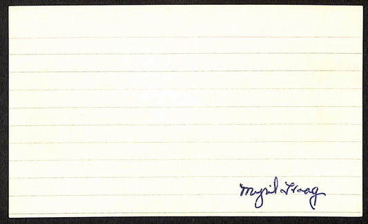 Myril Hoag New York Yankees d.1971 Signed/Autographed 3x5 Index Card 197681