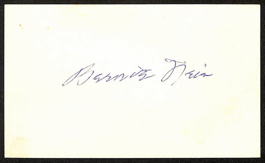 Bernie Neis Cleveland Indians d.1982 Signed/Autographed 3x5 Index Card 197693
