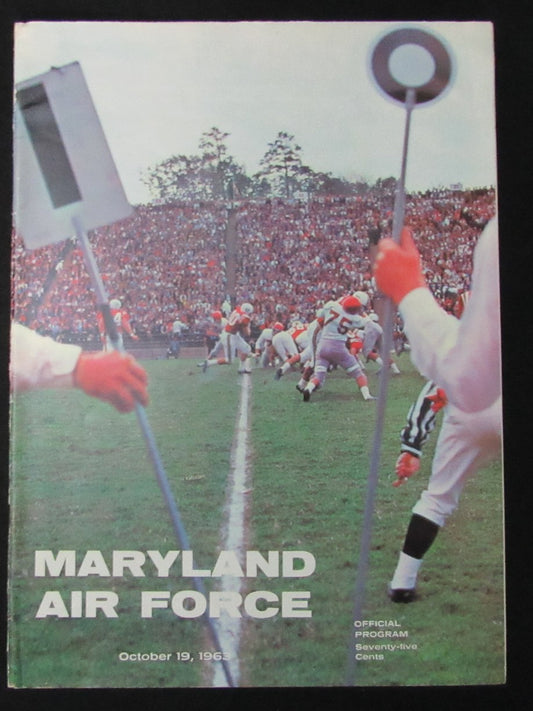 1963 Maryland vs. Air Force College Football Game Program 198163