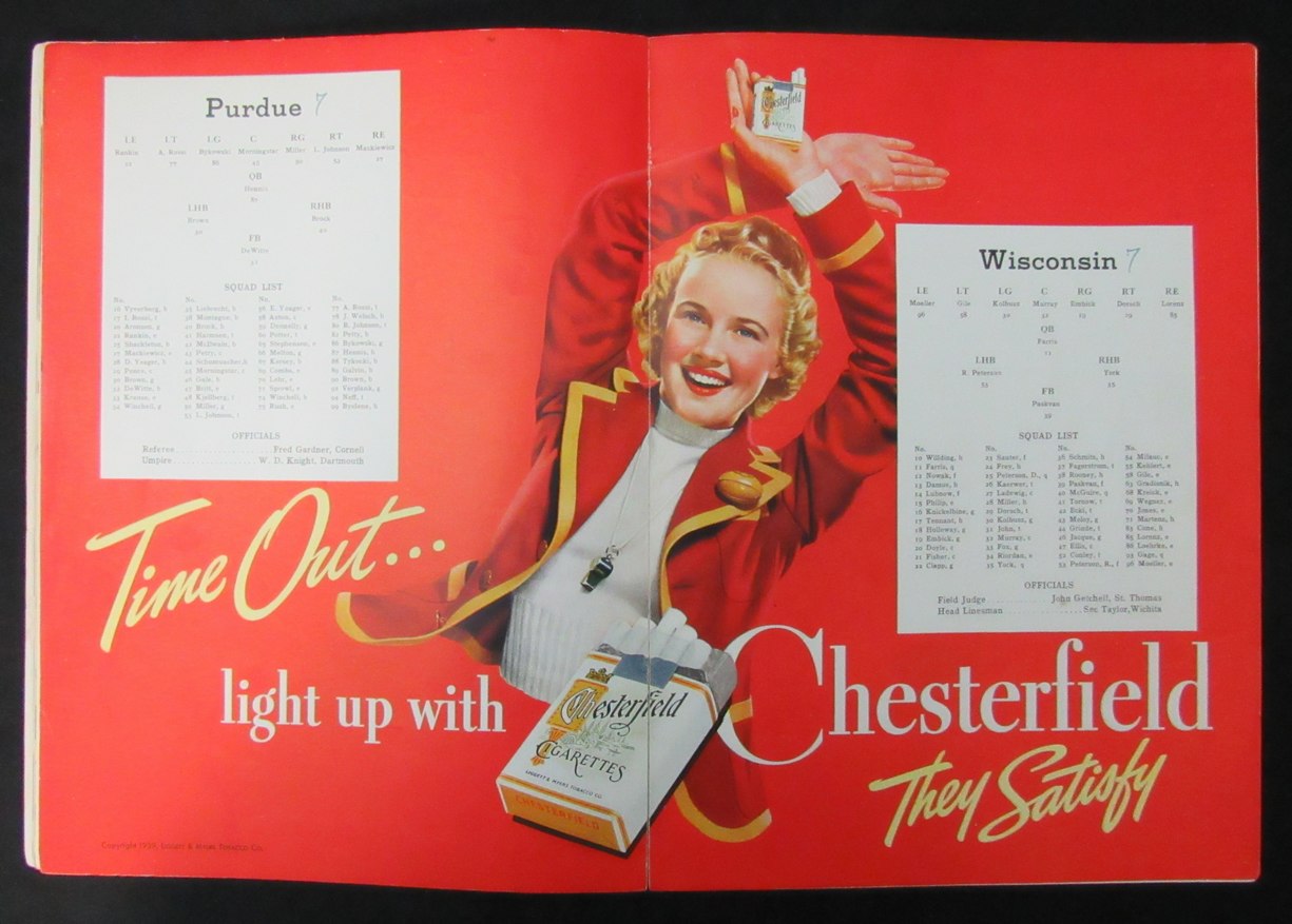 1939 Purdue vs. Wisconsin College Football Game Program 198176