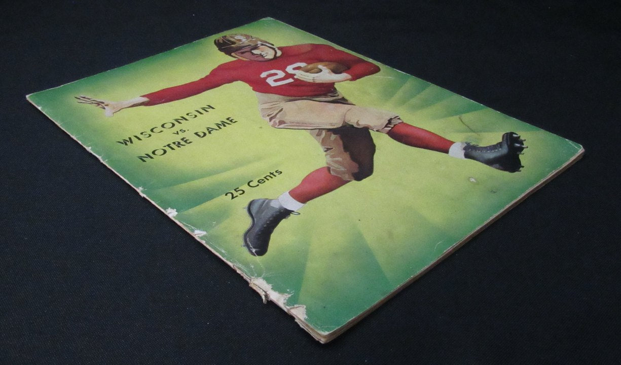 1935 Wisconsin vs. Notre Dame College Football Game Program RARE 198178