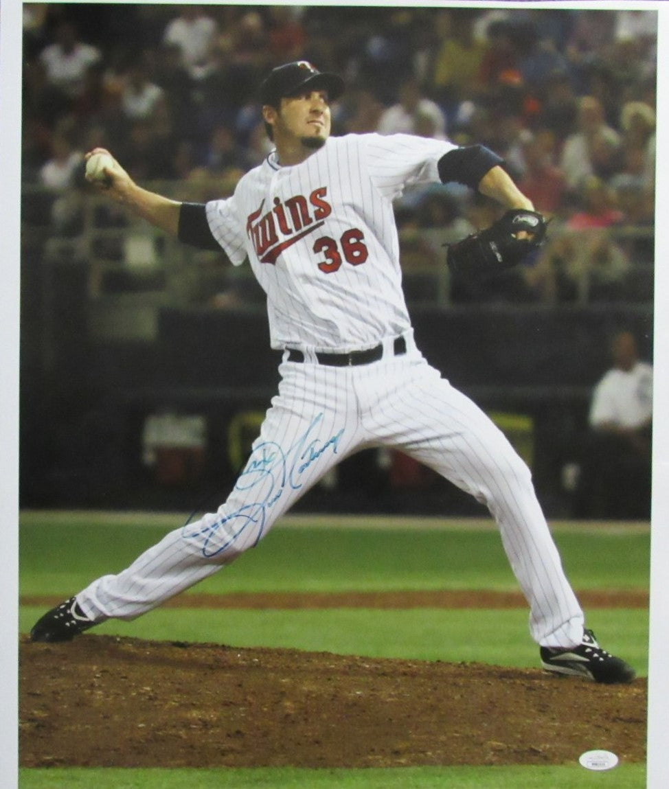 Joe Nathan Signed/Autographed 17x20 Photo Minnesota Twins JSA 198229