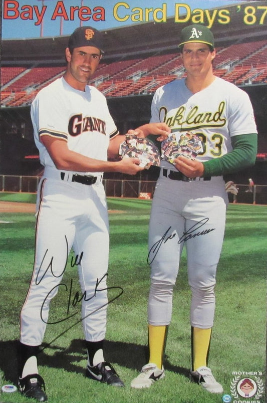 Will Clark/Jose Conseco Dual-Signed/Autographed 18x27 Poster PSA/DNA 198231
