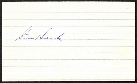 Stan Hack Chicago Cubs d.1979 Signed/Autographed 3x5 Index Card 197719