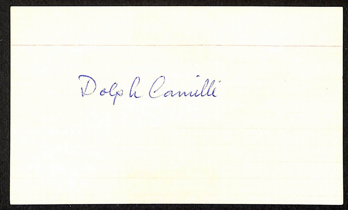 Dolph Camilli Cubs/Phillies/Dodgers d.1997 Signed/Auto 3x5 Index Card 197726