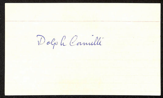Dolph Camilli Cubs/Phillies/Dodgers d.1997 Signed/Auto 3x5 Index Card 197726