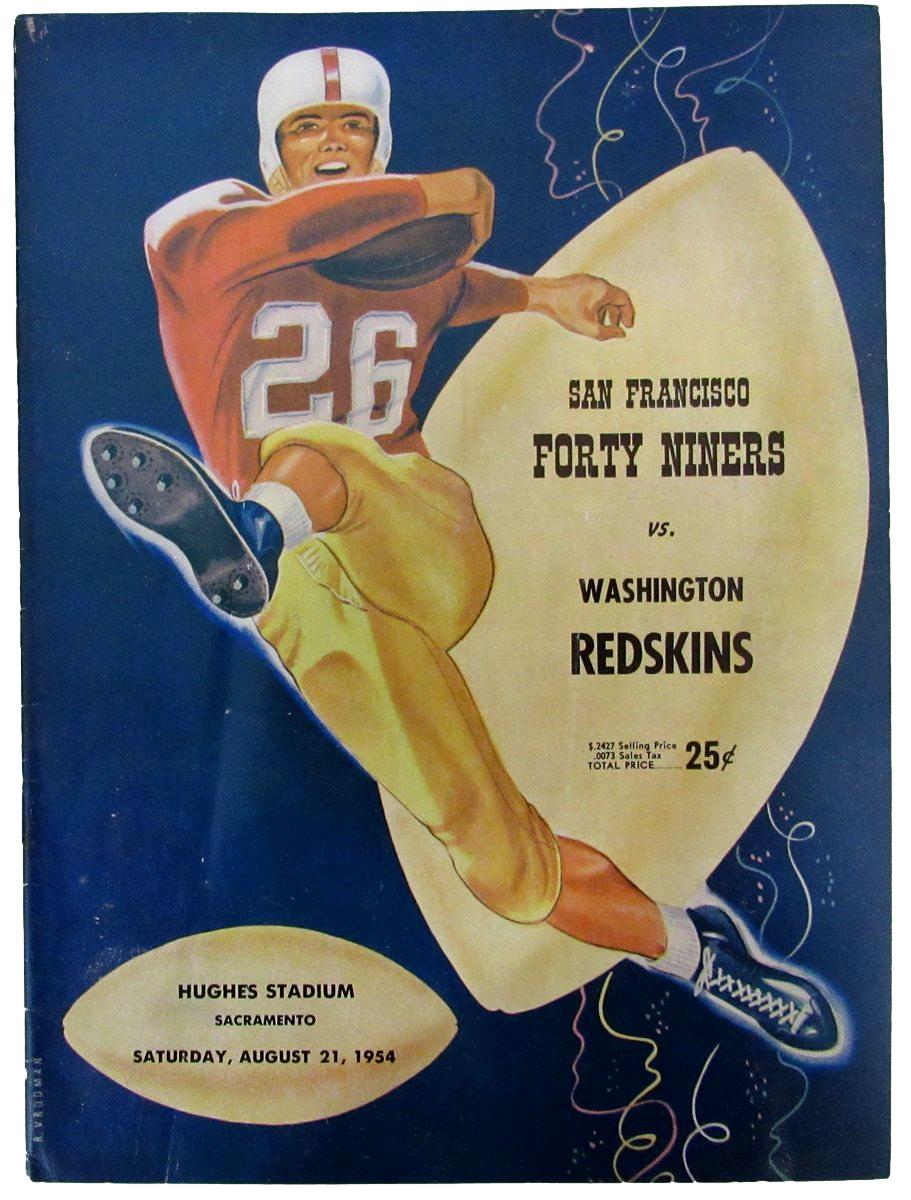 1954 San Francisco 49ers vs. Washington Redskins NFL Football Game Program 19864