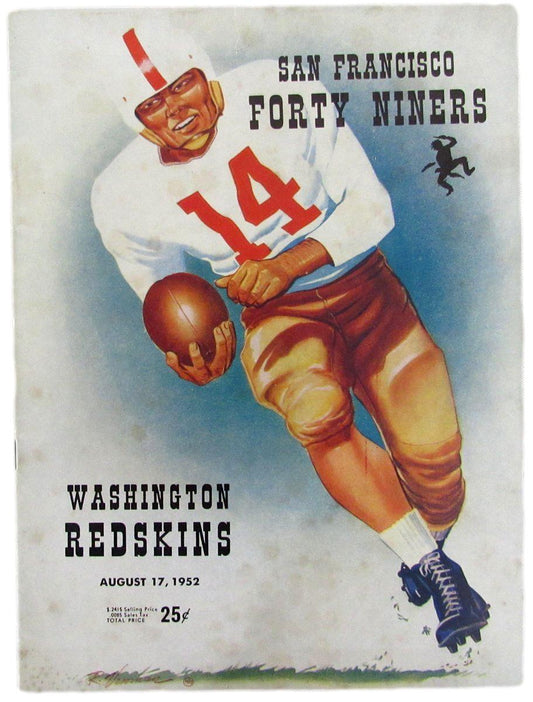 1952 San Francisco 49ers vs. Washington Redskins NFL Football Game Program 19864