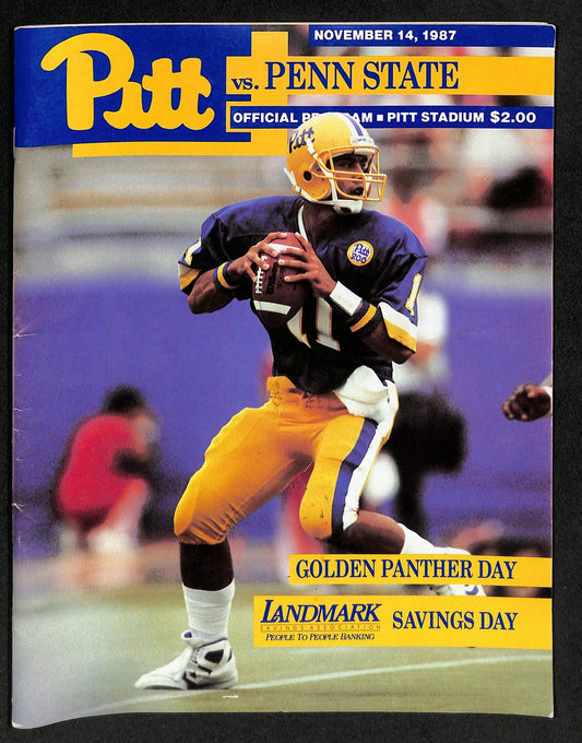 1987 Pitt vs Penn State College Football Game Program 198186