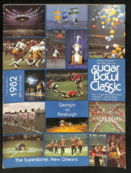 1982 Sugar Bowl Georgia vs Pittsburgh Official Game Program Dan Marino 198189
