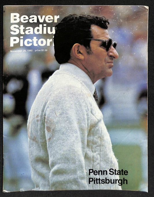 1982 Pitt vs Penn State College Football Game Program Dan Marino 198190