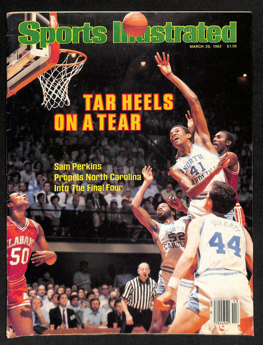 1982 UNC Tar Heels Final Four Sports Illustrated NO LABEL Perkins Cover 198193