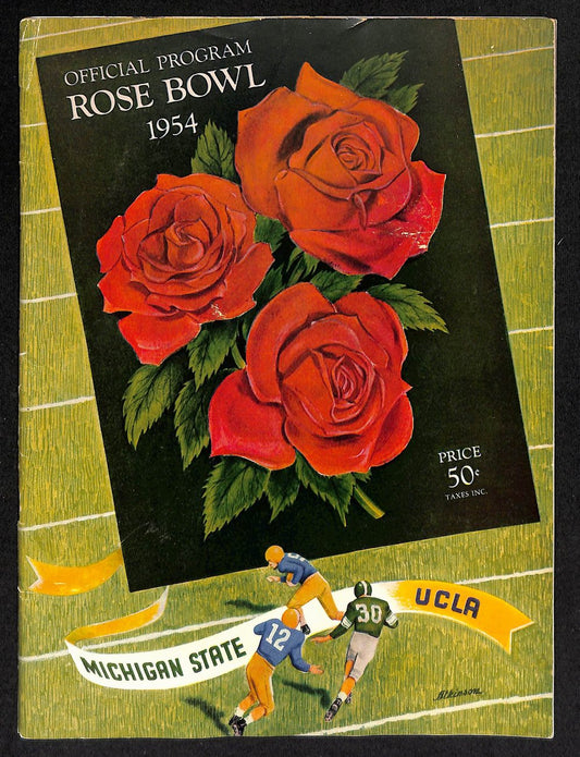 1954 Official Rose Bowl Program Michigan State vs. UCLA Biggy Munn 198194