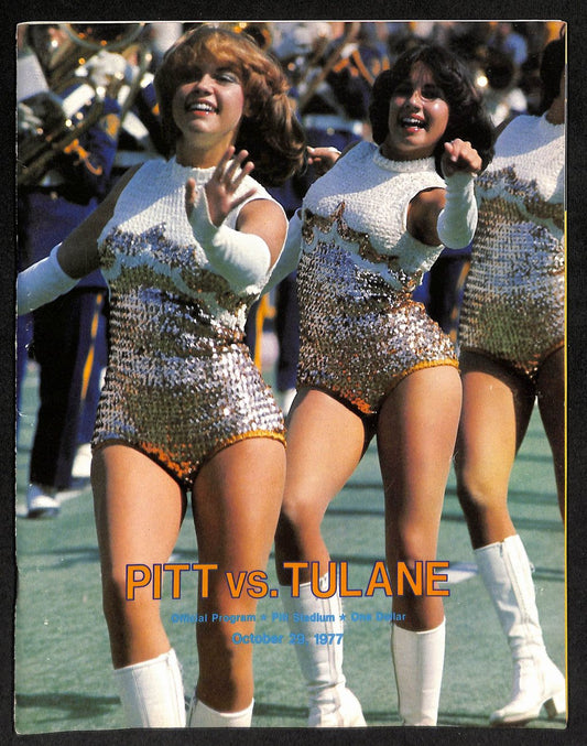 1977 Tulane vs Pitt Official College Football Program Tony Dorsett 198206
