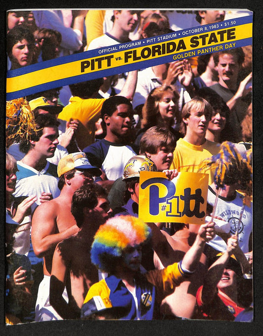 1983 Pitt vs Florida State Official College Football Program 198207
