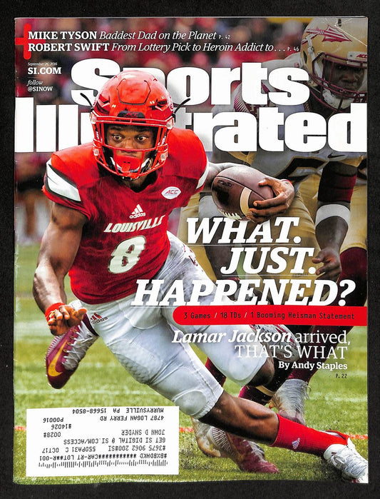 2016 Lamar Jackson Louisville Cardinals Sports Illustrated 1st Cover 198210