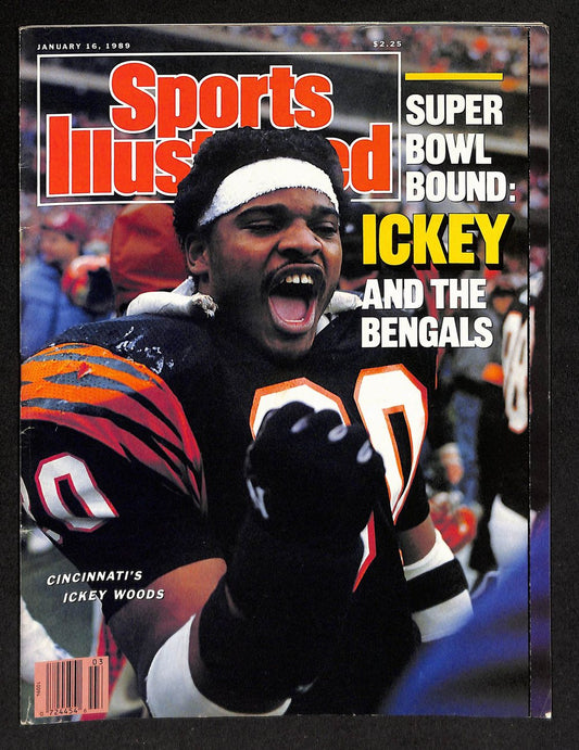1989 Ickey Woods Bengals Super Bowl Sports Illustrated NO LABEL/Newsstand 198212