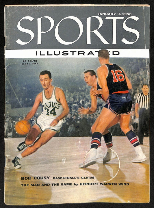 1956 Bob Cousy HOF Boston Celtics Sports Illustrated NO LABEL Newsstand 198214