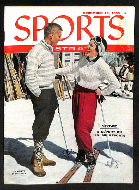 1955 Stowe Vermont Skiing Sports Illustrated NO LABEL Newsstand 198216