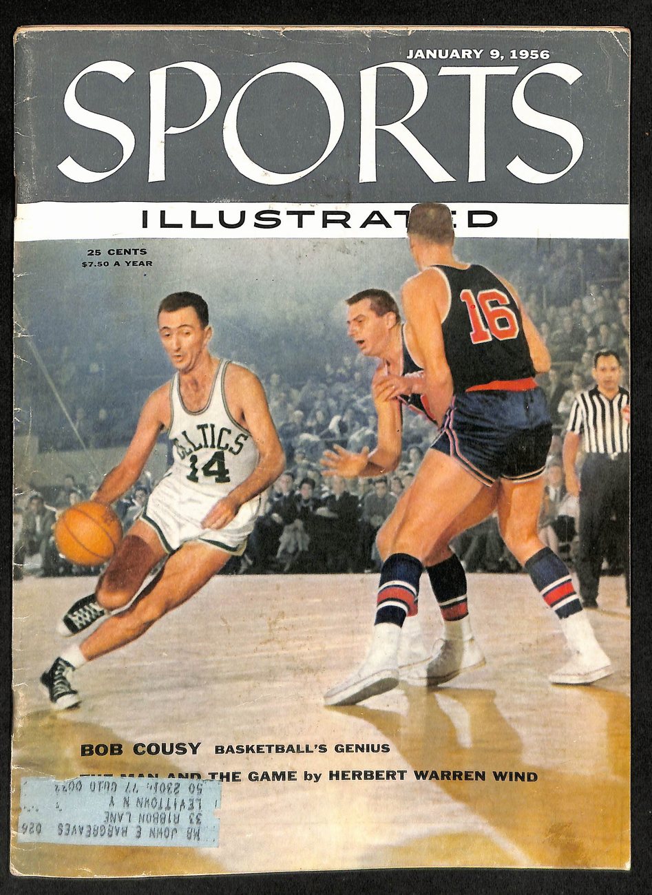 1956 Bob Cousy HOF Boston Celtics Sports Illustrated w/Mailing Label 198218