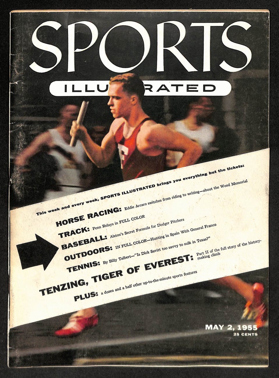 1955 Tom Courtney Track and Field Sports Illustrated NO LABEL/Newsstand 198222