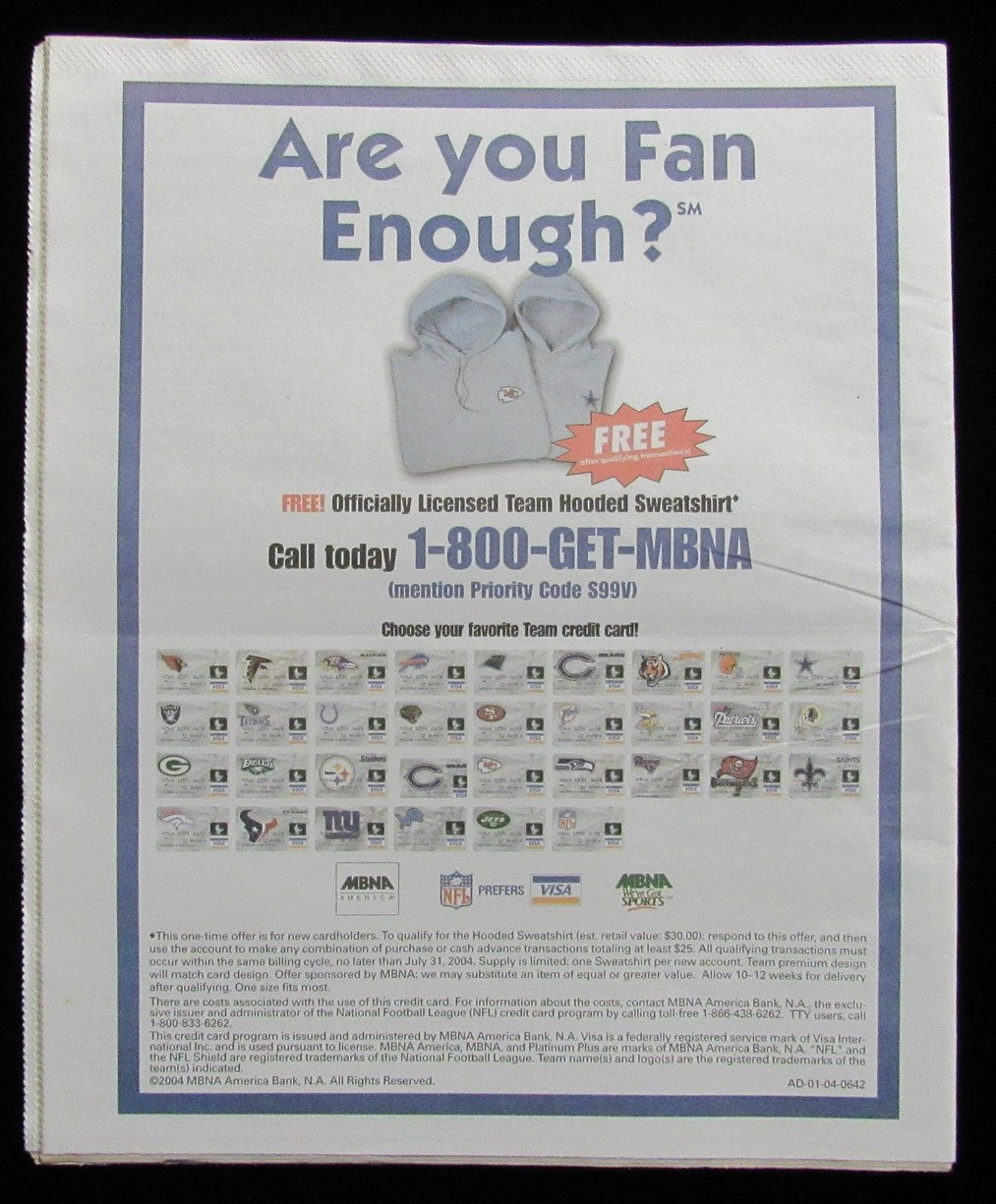 February 2004 Pro Football Weekly Newspaper Tom Brady Jake Delhomme 198235