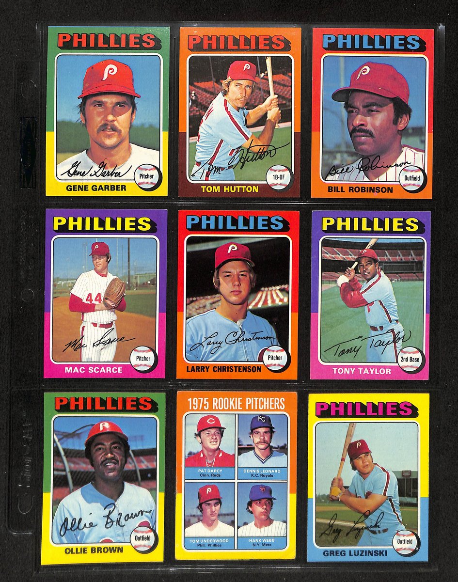 1975 Topps Baseball Card Complete Phillies Team Set (27 cards) 197728