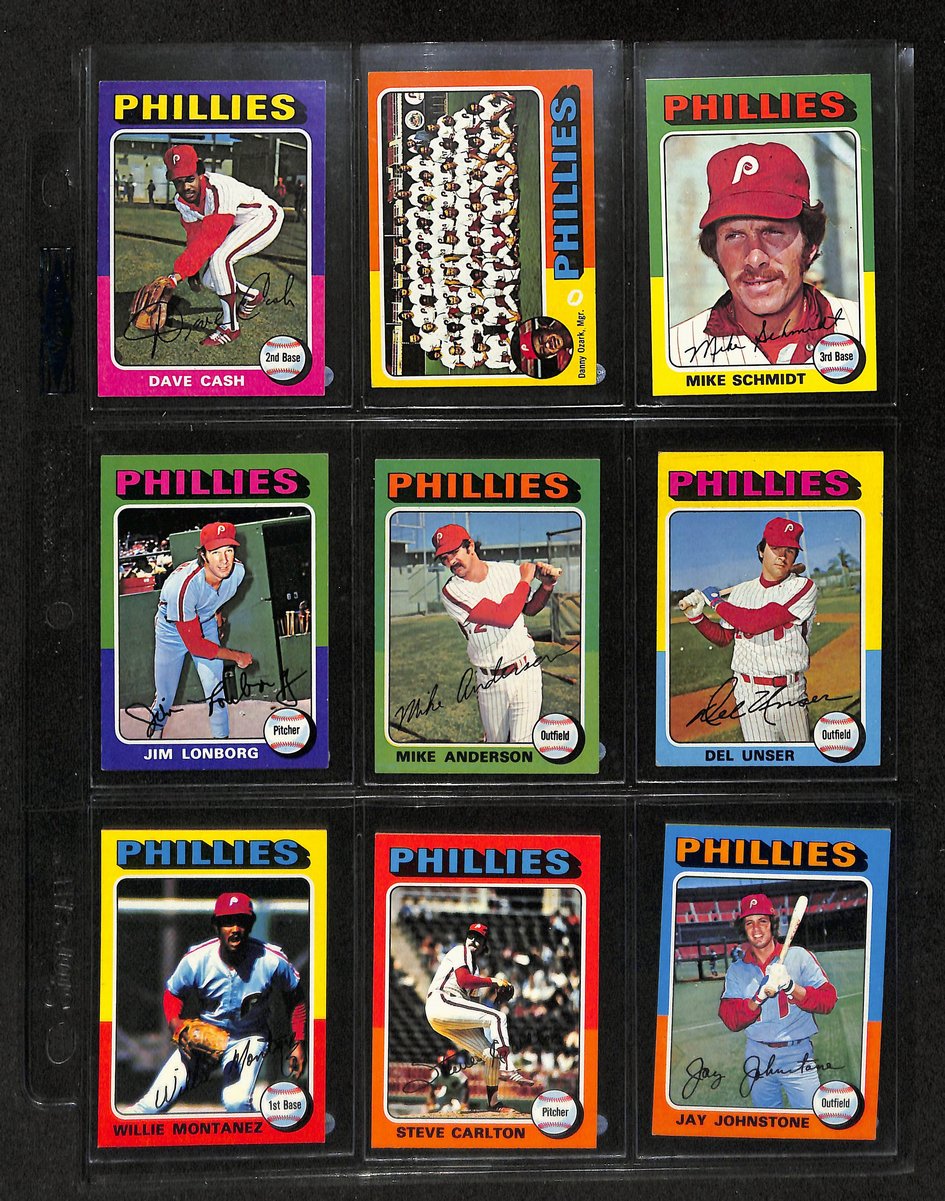 1975 Topps Mini Baseball Card Complete Phillies Team Set (24 cards) 197729