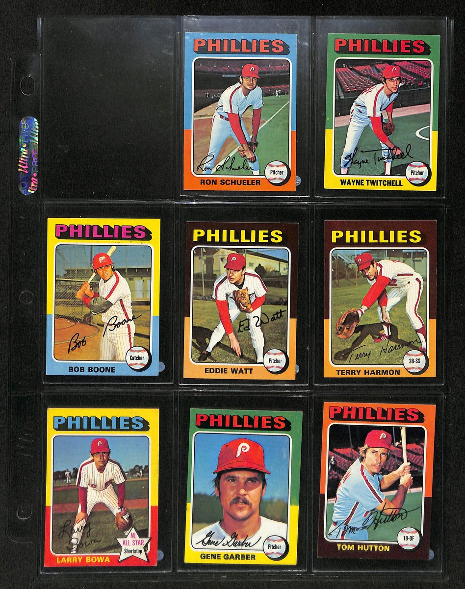 1975 Topps Mini Baseball Card Complete Phillies Team Set (24 cards) 197729