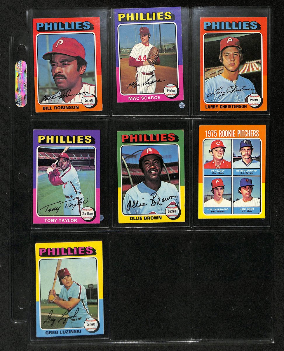 1975 Topps Mini Baseball Card Complete Phillies Team Set (24 cards) 197729