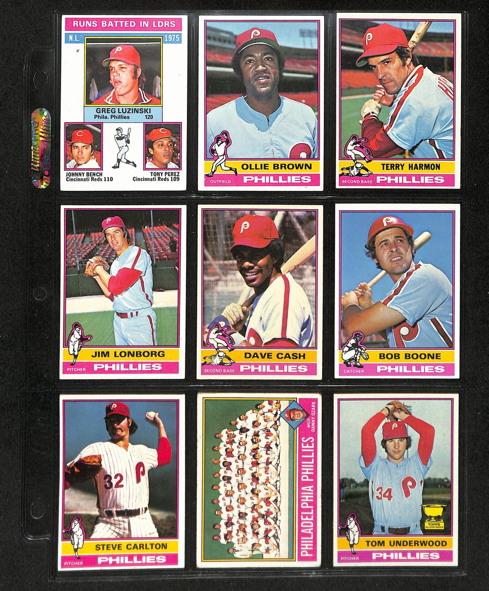 1976 Topps Baseball Card Phillies Team Set w/Traded (32 cards) 197730