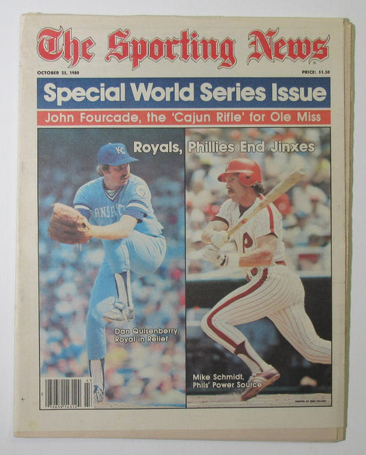 10/25/1989 The Sporting News Newsstand Issue Mike Schmidt/Dan Quisenberry 171280